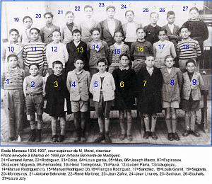 ECOLE MARCEAU GARCONS 1936 COURS SUPERIEUR M. MOREL